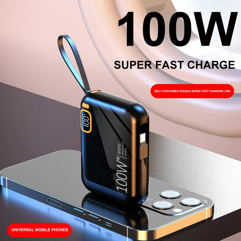 Tidesmit 50000mAh Fast Charging Power Bank with Detachable Cable Tidesmit