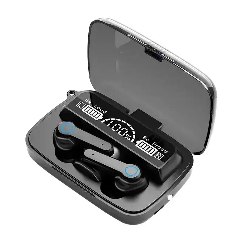 Original M19 Bluetooth Headset Wireless In-Ear Sports Intelligente Touch Led Displaymirror Warehouse Charging Treasure Earphone black China Mainland Tidesmit