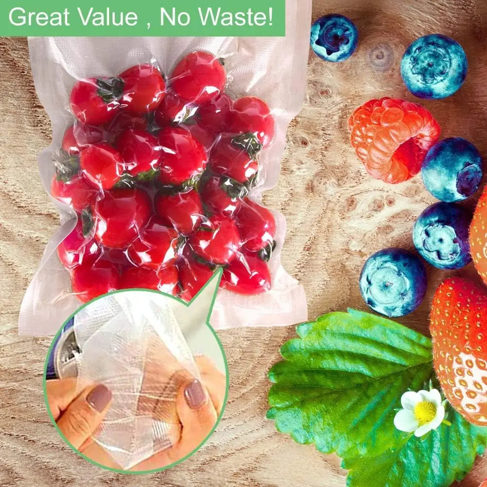 Heavy-Duty Vacuum Sealer Bags Roll with Seal - Cut-to-Size Sous Vide & Food Preservation System, Compatible with Vacuum Sealers