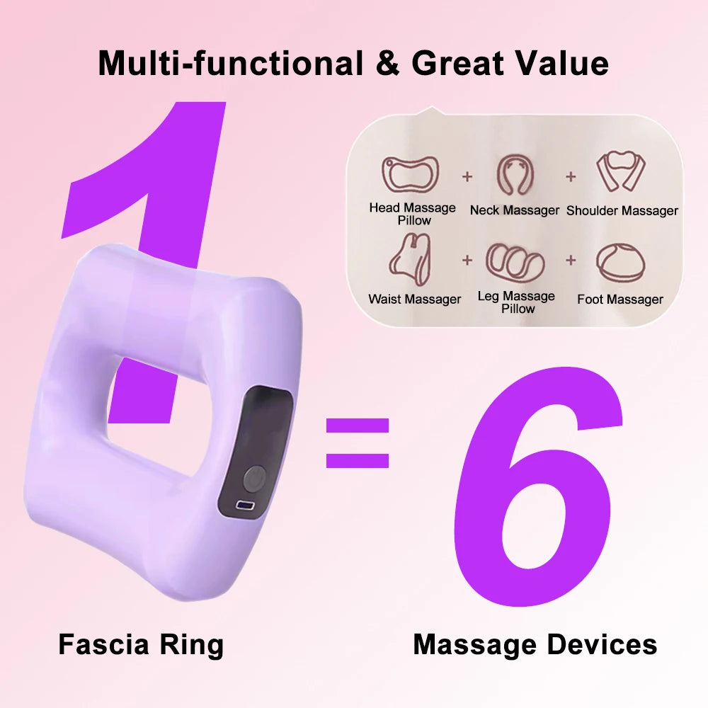 Electric Body Fascia Massage Ring for Deep Tissue Muscle Relief Back Massage Instrument Tidesmit