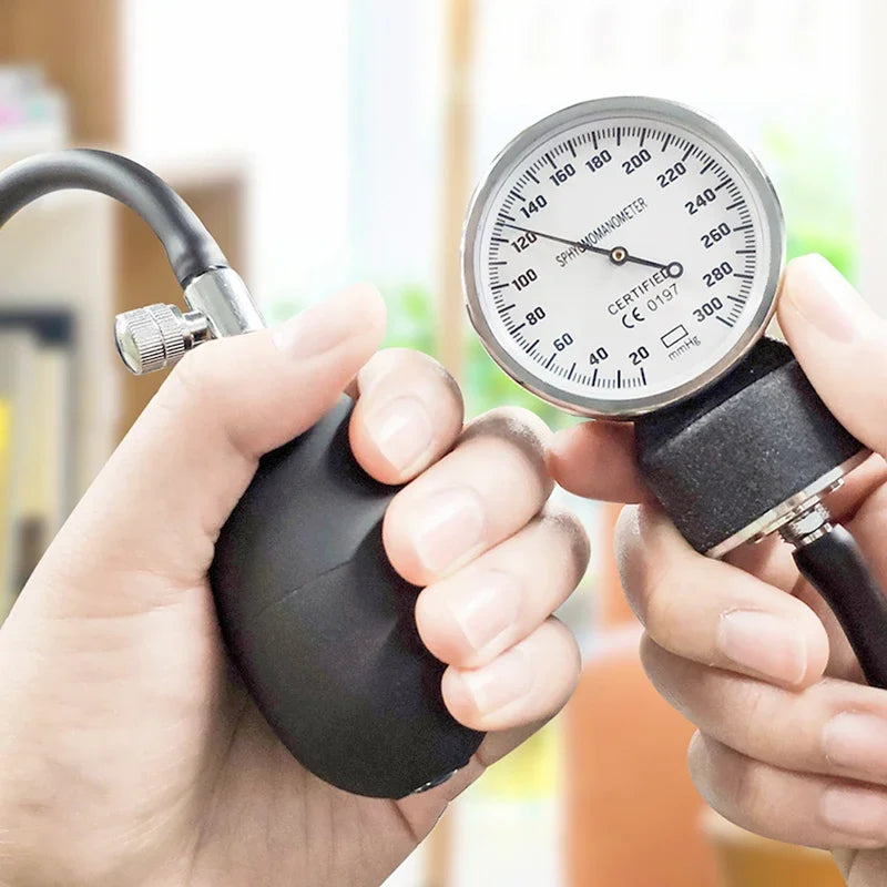 JUSTLANG Medical Manual Blood Pressure Monitor BP Cuff Upper Arm Aneroid Sphygmomanometer Tonometer Meter Tester Device