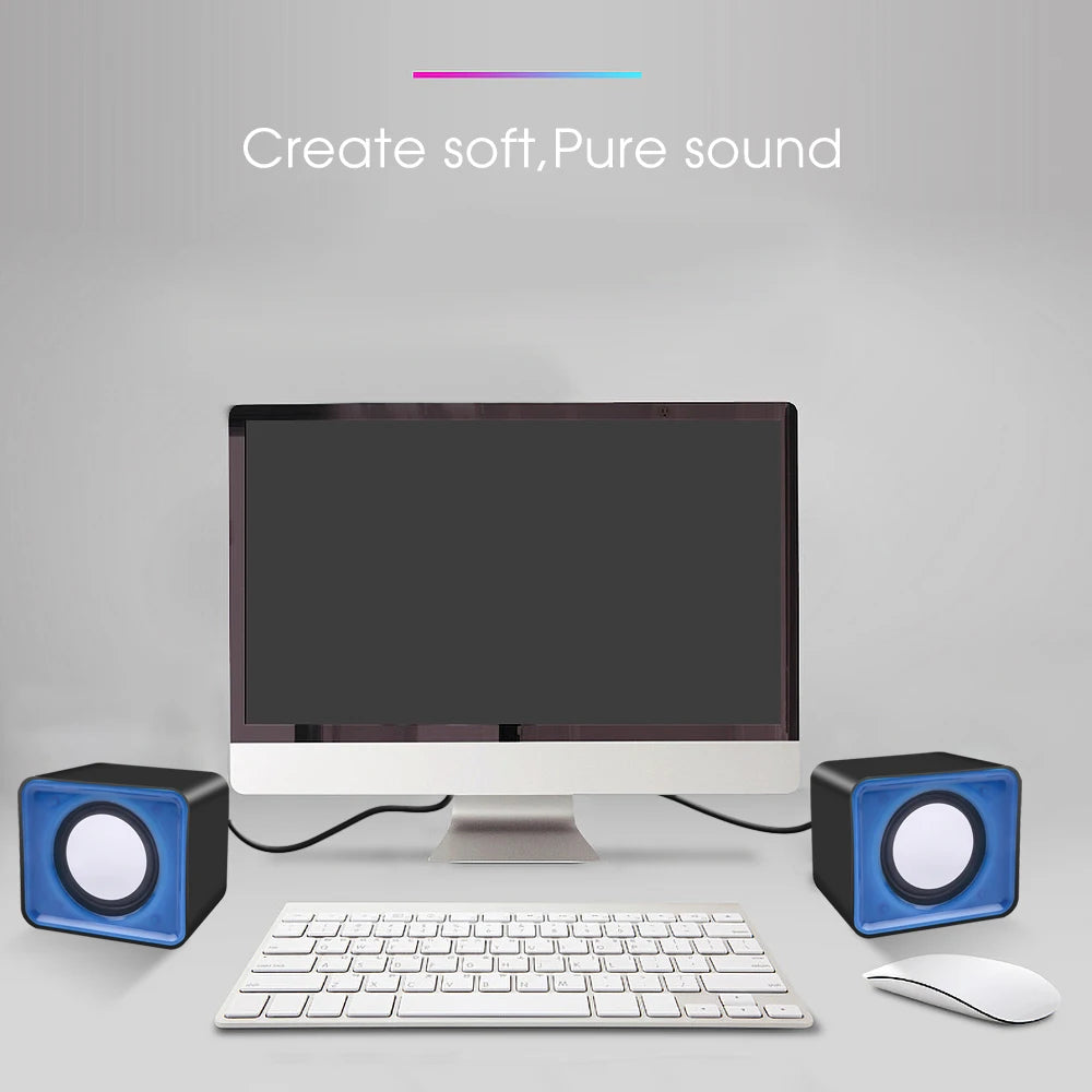 Mini Speaker For Computer PC Laptop Desktop Caixa De Som Sound Box Music Audio System Column Coluna Stereo Set Bocina Acoustics