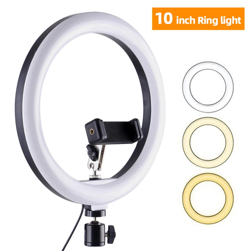 10-Inch LED Ring Light with Tripod Stand for Professional Video & Makeup Tidesmit