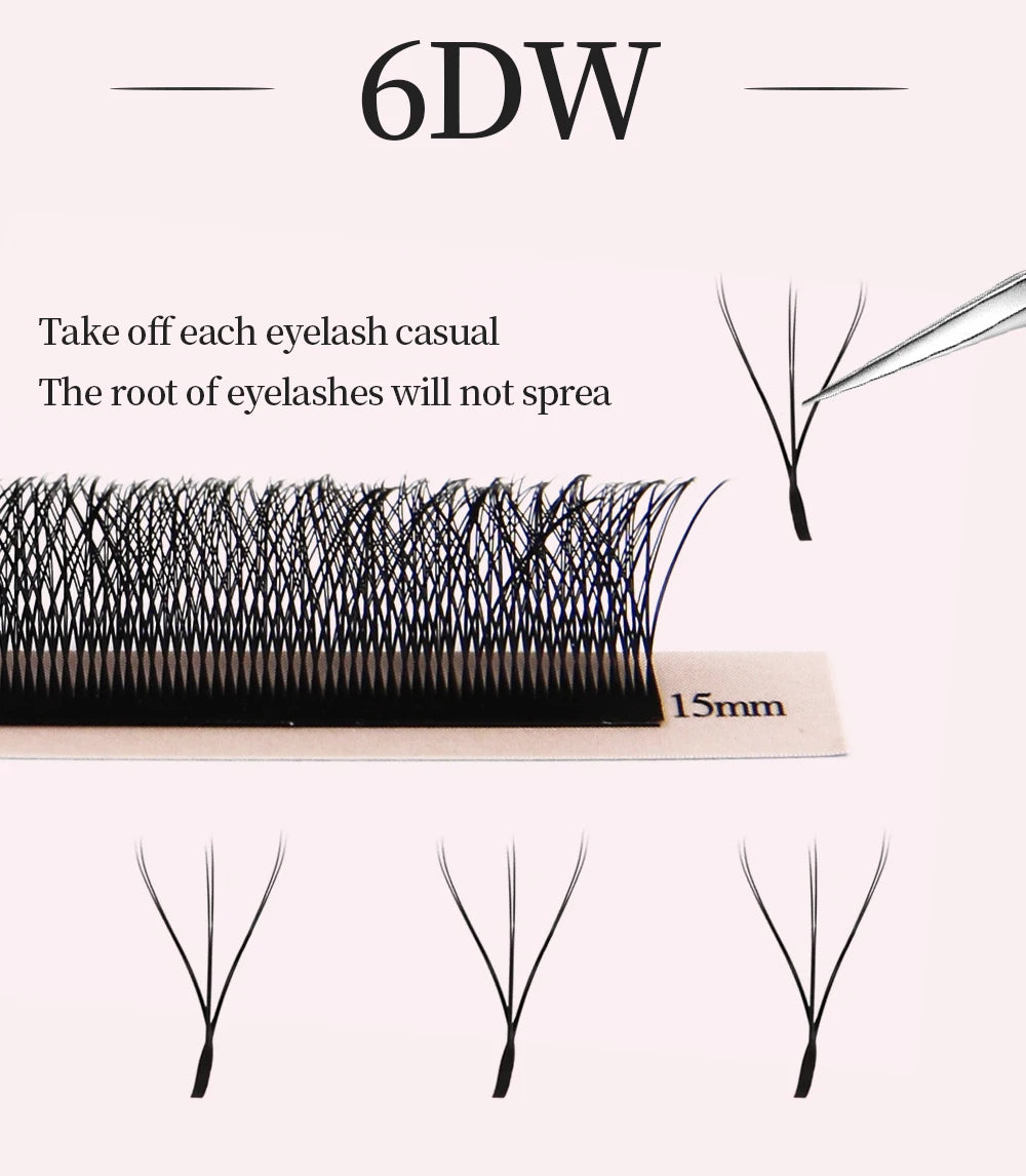 W Style Premade Volume Fans - Professional Faux Lashes by Tidesmit False Eyelashes Tidesmit