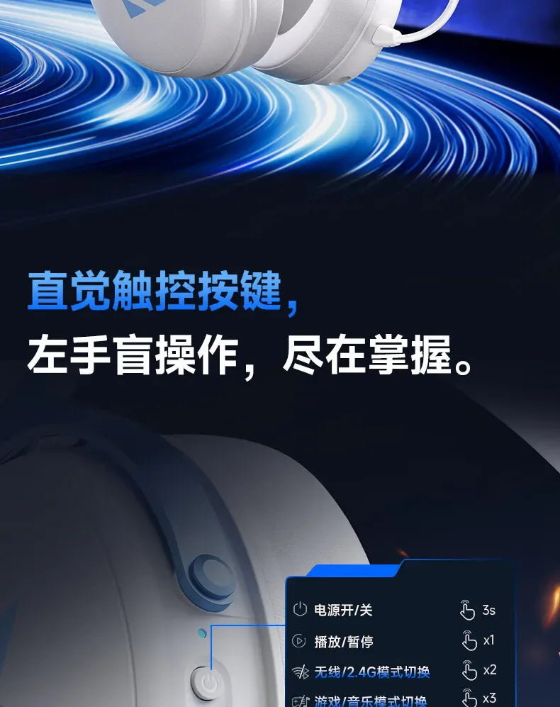 MCHOSE V9 Pro Wireless Gaming Headset: Four-Mode Connectivity Tidesmit Tidesmit
