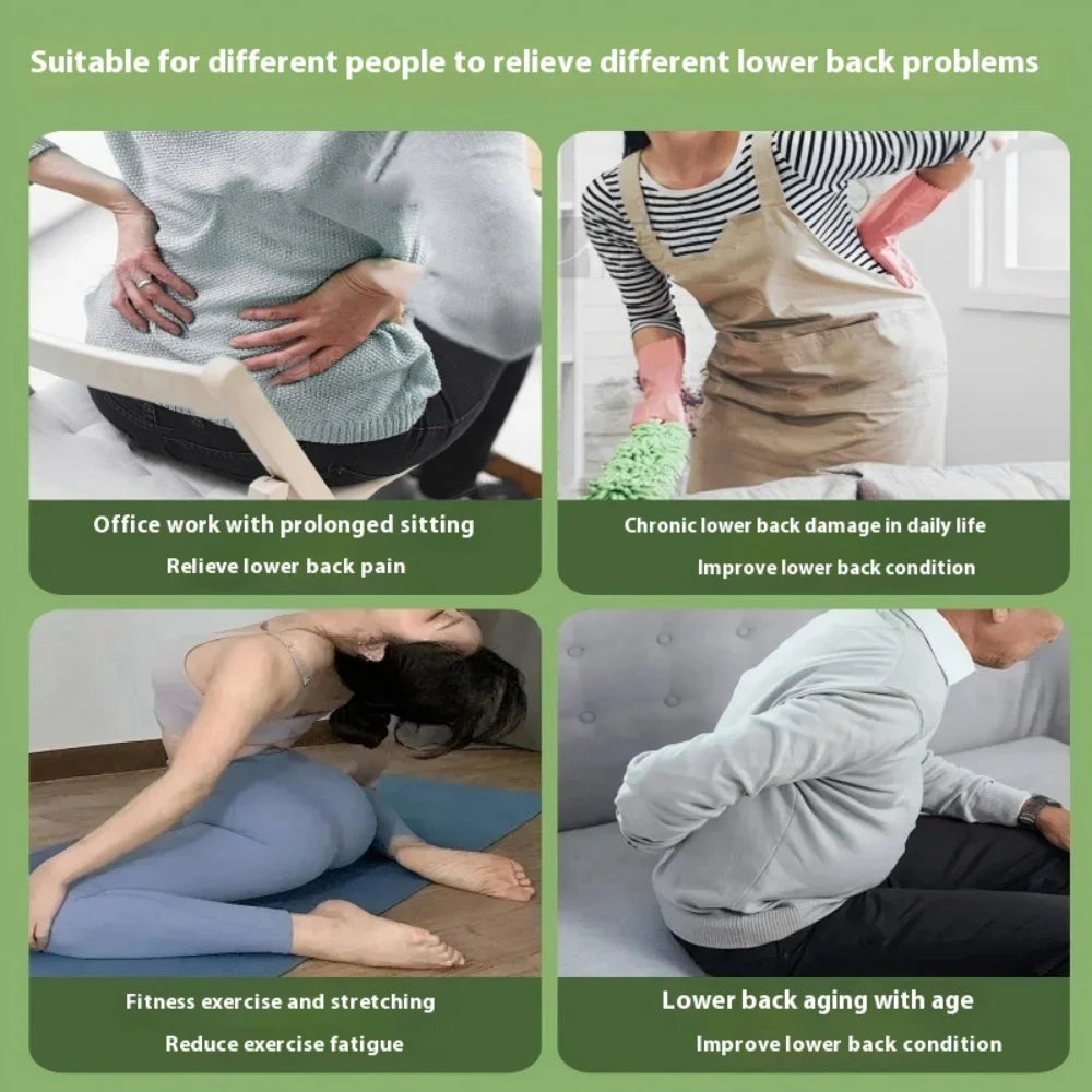 Back Stretcher for Lumbar Pain Relief with 12 Magnetic Acupressure Points Relaxation Treatment Tidesmit