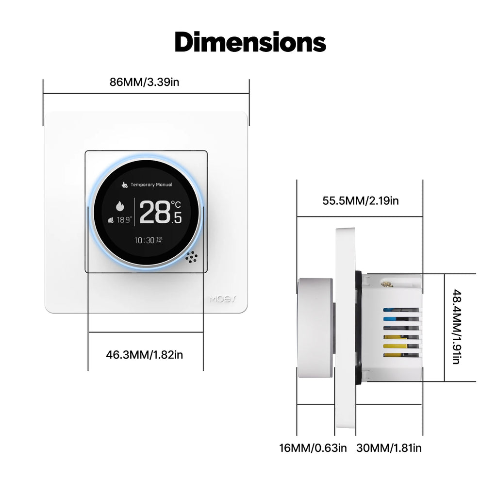 ZigBee Smart Knob Thermostat for Water Boiler Heating Systems Tidesmit