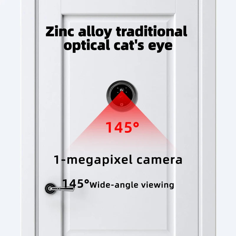 4.3 Inch HD Display Visual Peephole Video Doorbell 145 Degree Angel 1 Megapixel Camera PIR Motion Detection Night Vision Cat Eye