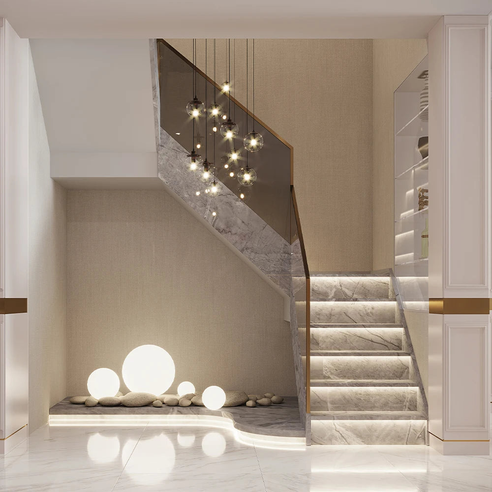 MALIIGAZA 1-40 Steps Motion Sensor LED Stair Light 24V COB LED Strip Stair Lighting Kit With Transformer For Indoor Stairway