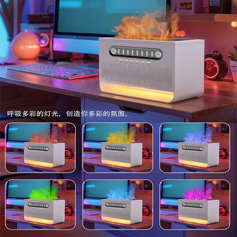 White Noise 3 in 1 Bluetooth Speaker Sleep Aid Night Light Humidifier All-in-one Machine 8 Nature Sound Essential Oil Diffuser