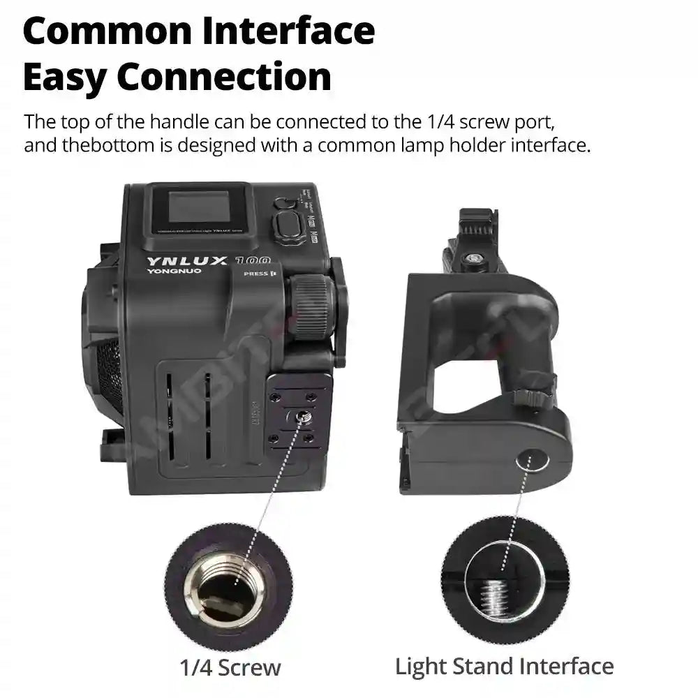 Bi-color LED Video Light: Portable Handheld Studio Lamp for Content Tidesmit