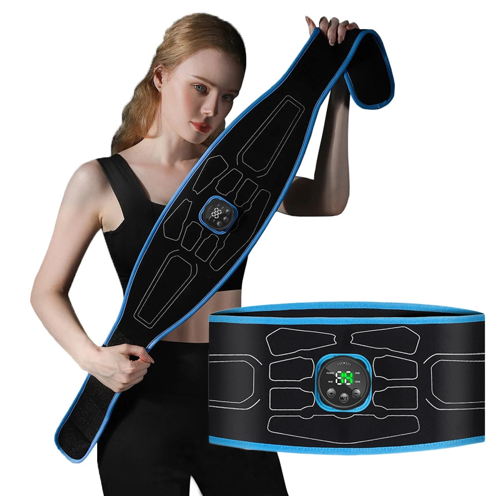 EMS Abdominal Toning Belt: Portable Rechargeable Muscle Stimulator Body Shaping Massage Equipment Tidesmit