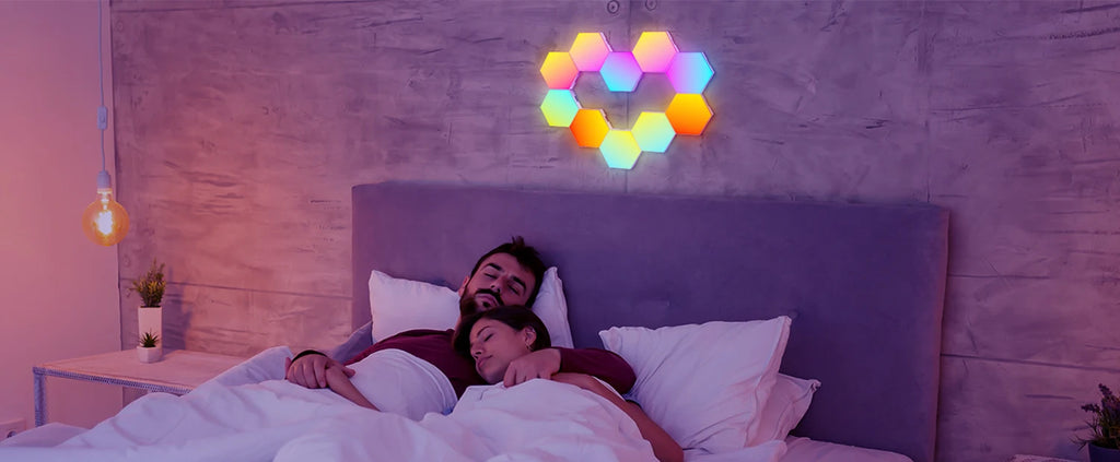 RGB Hexagonal Smart Wall Lamp - Modular Music Sync LED Lighting Kit Tidesmit