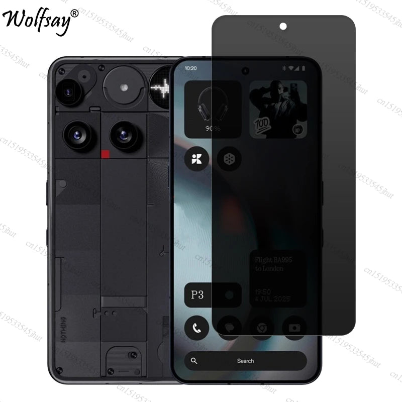 Privacy Screen Protector For Nothing Phone 3 Anti-Spy Tempered Glass For Nothing Phone 3 Camera Glass For Nothing Phone 3 Glass AE Tidesmit