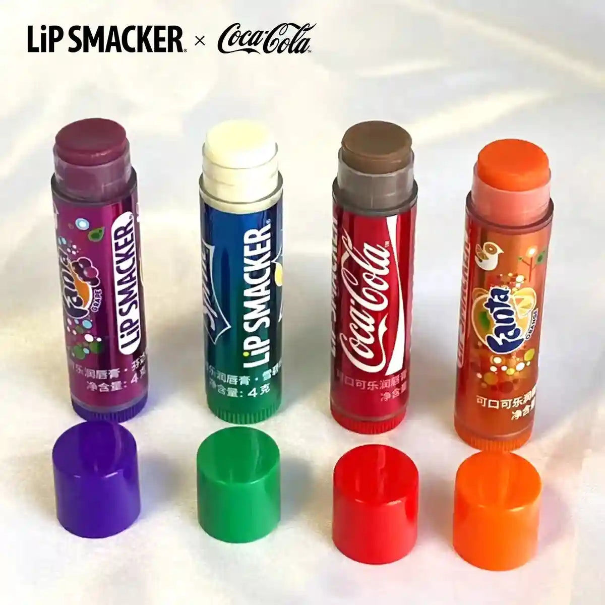 Coca-Cola Lip Balm Set | Moisturizing Lip Treatment 4-Piece Pack (16g) Lip Care Tidesmit