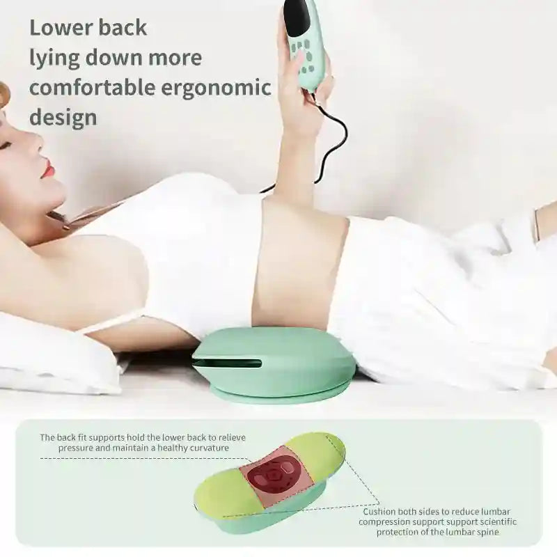 Electric Lumbar Traction Device with Heat Therapy and Adjustable Modes Massage Roller Tidesmit