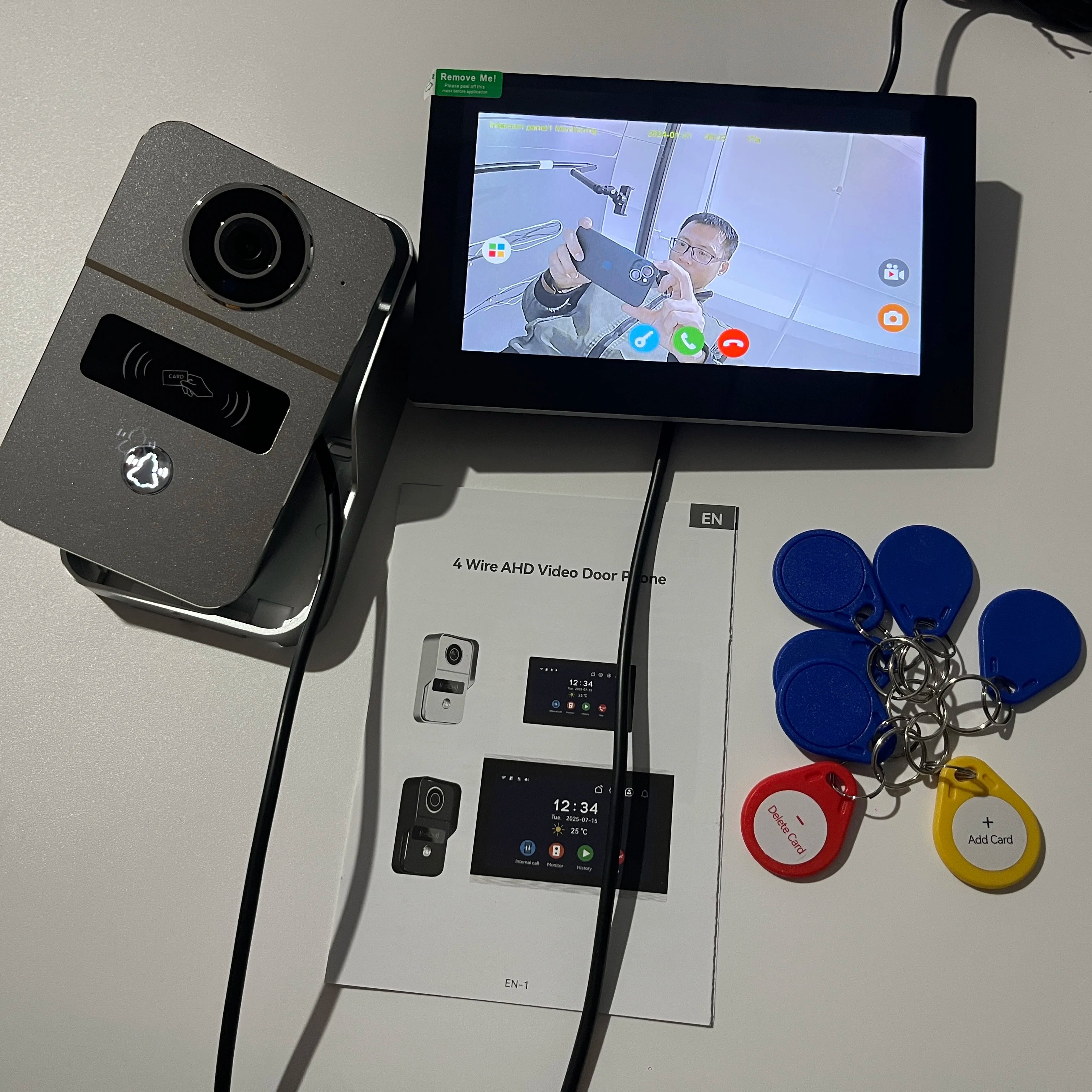 New 4-Wire TUYA Smart Video intercom doorbell Wired 1080P Waterproof Camera 5G WIFI 7/10inch IPS Touch Screen Support IP CCTV