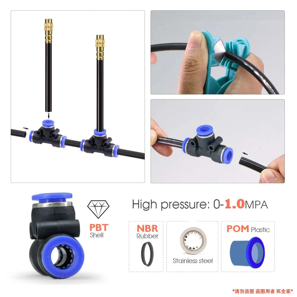 30-5m LCD Quick Connect Atomizing Sprinkler Timer Irrigation Kit Custom Automatic Watering System Flexible Adjustment Nozzle