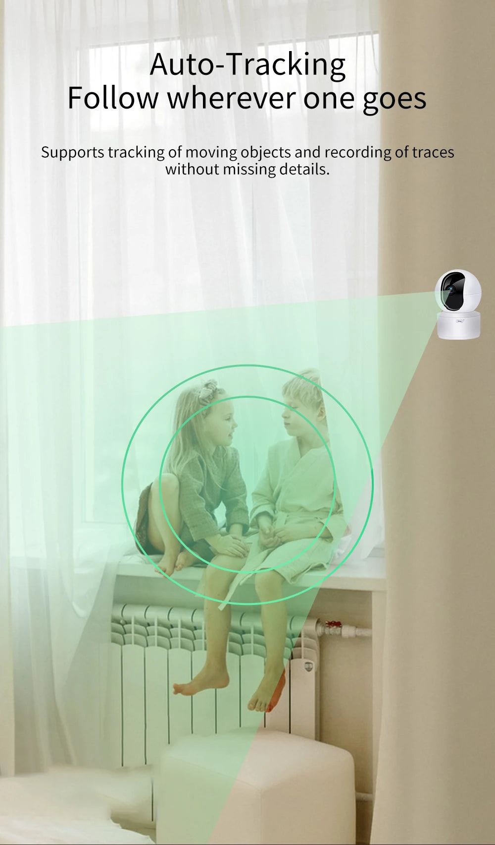 Neye S5 WiFi Smart Camera 8MP 4K Indoor Baby Monitor 360 ° Pan Tilt Automatic Tracking Camera CCTV Bidirectional Audio Camera