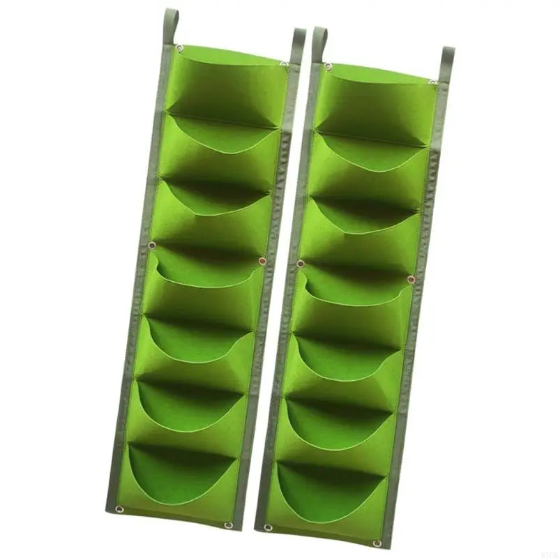 2Pack Breathable Nonwoven Wall Planter 7 Pocket Vertical Grow Bag For Garden E7CB
