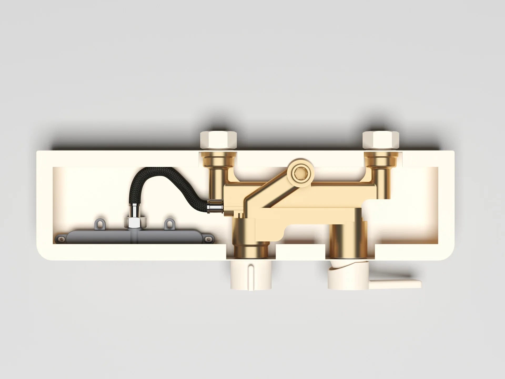 KEMAIDI Bathroom Shower System Set Hot and Cold Control Multifunctional Knobbed Triple Function Shower Set with Hand Shower