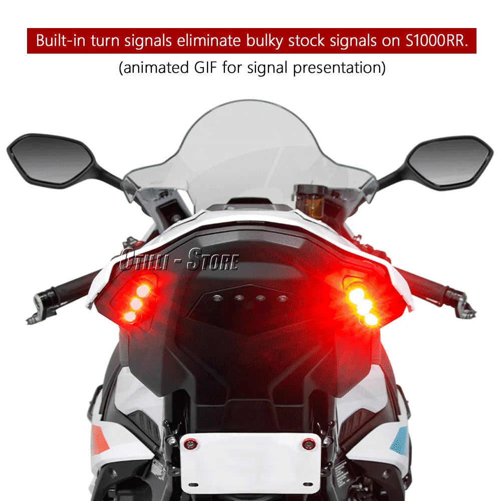 Motorcycle LED Integrated Tail Light Brake Turn Signal Light for BMW S1000RR S1000 RR S 1000 RR 2019-2026 Rear Light Accessories