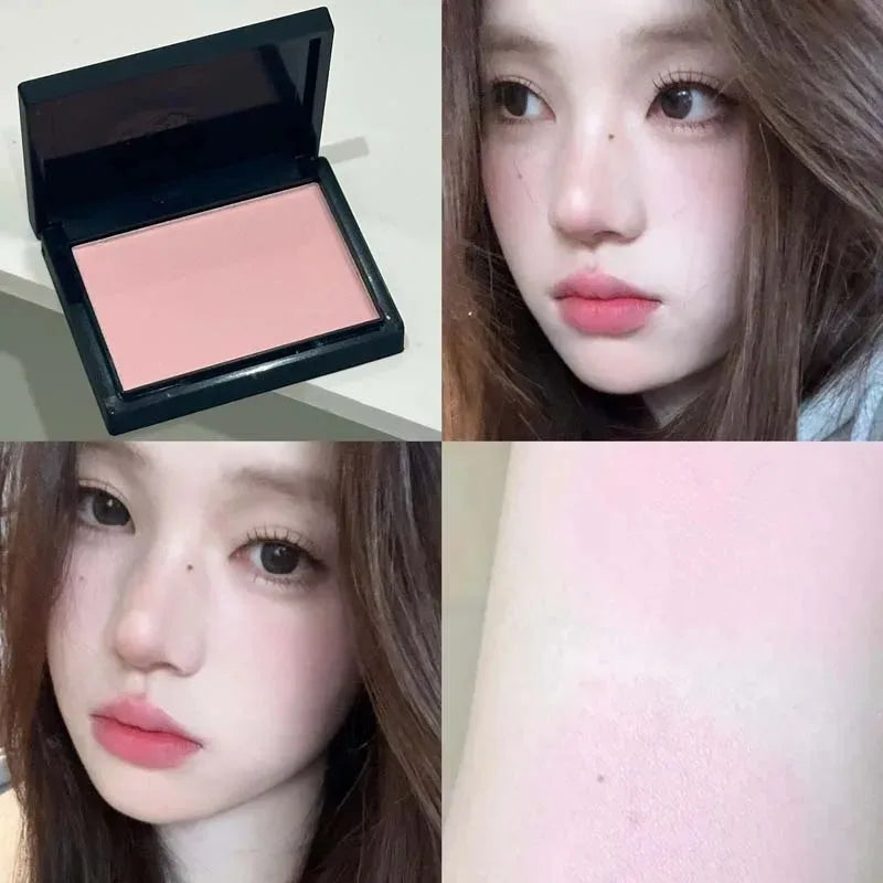 Tidesmit monochrome matte blusher palette shade swatch showing soft silky natural nude face makeup texture