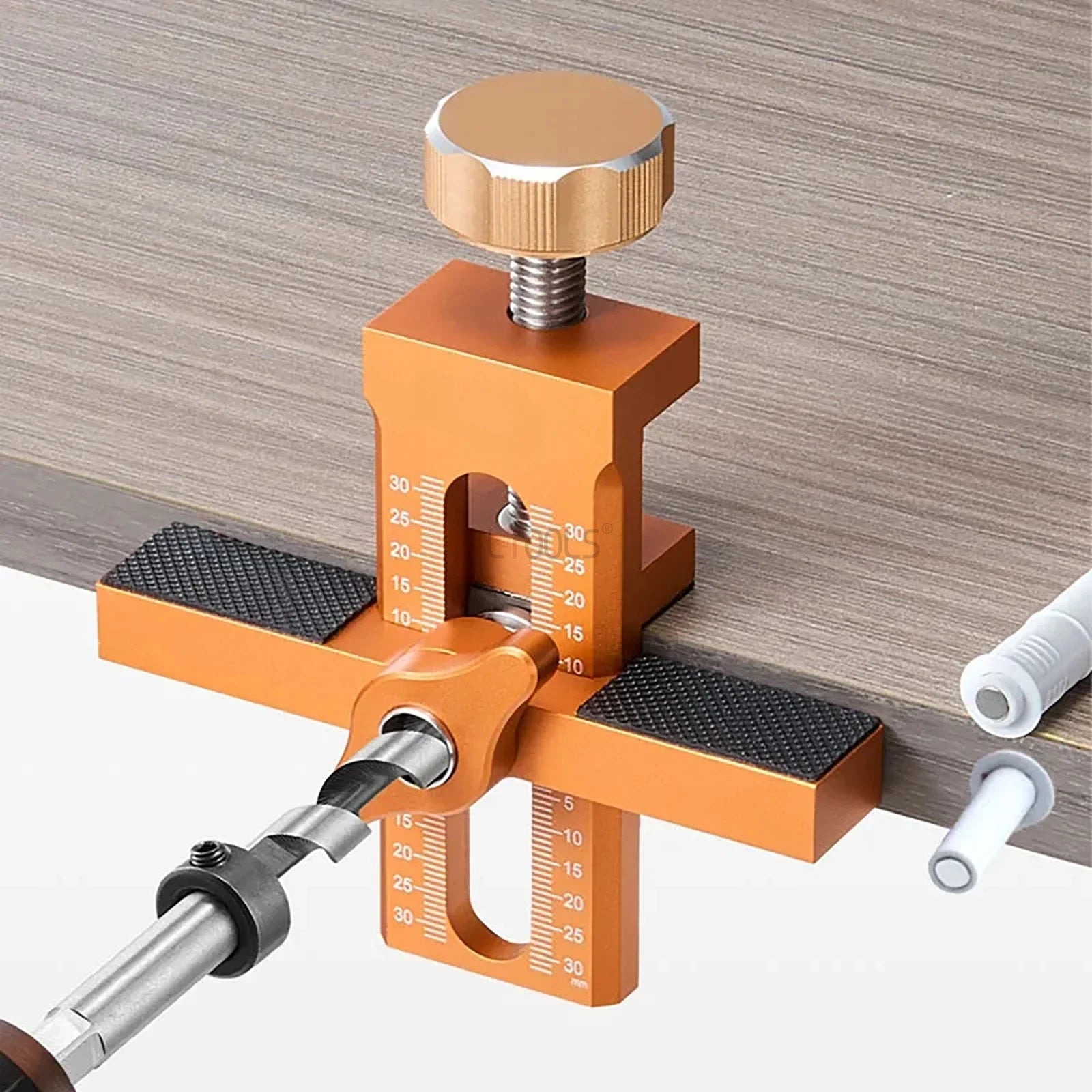Adjustable Cabinet Door Mounting Jig Quick Positioning Hole Opening Tool Aluminum Alloy for Woodworking Installing Cabinets Tool
