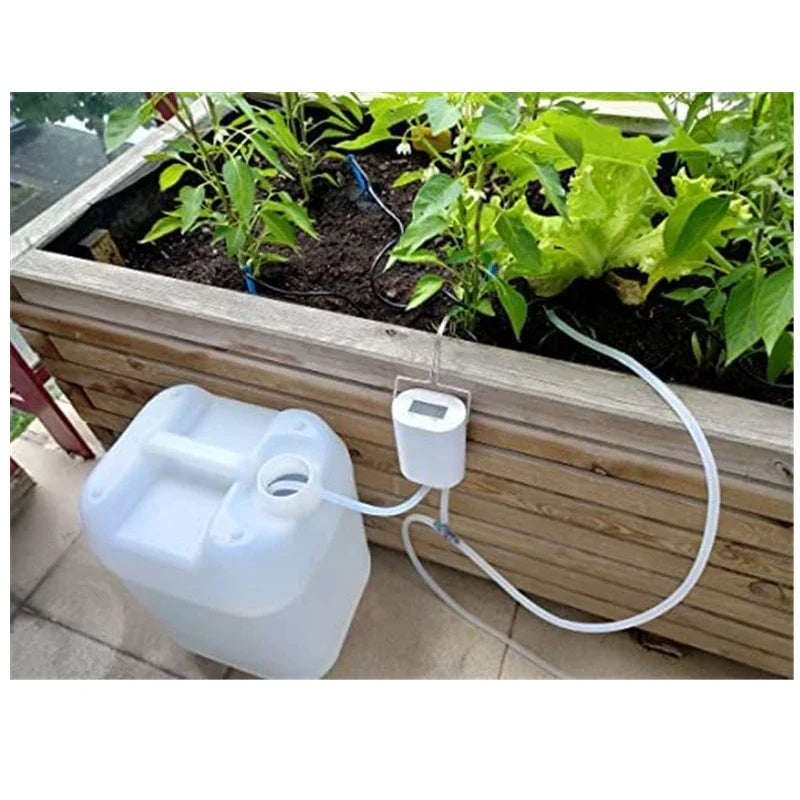 Double Pump Drip Irrigation System Intelligent Automatic Watering Timer Smart Plant Watering Device Controller Garden Use