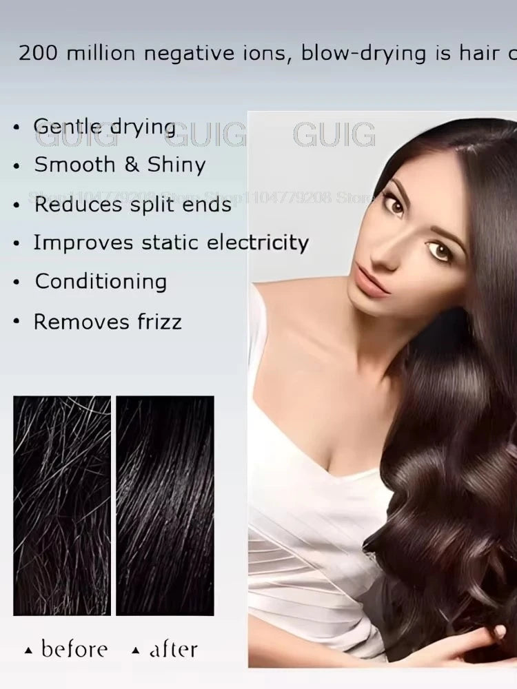 Tidesmit leafless hair dryer featuring negative ion technology and constant heat for professional styling