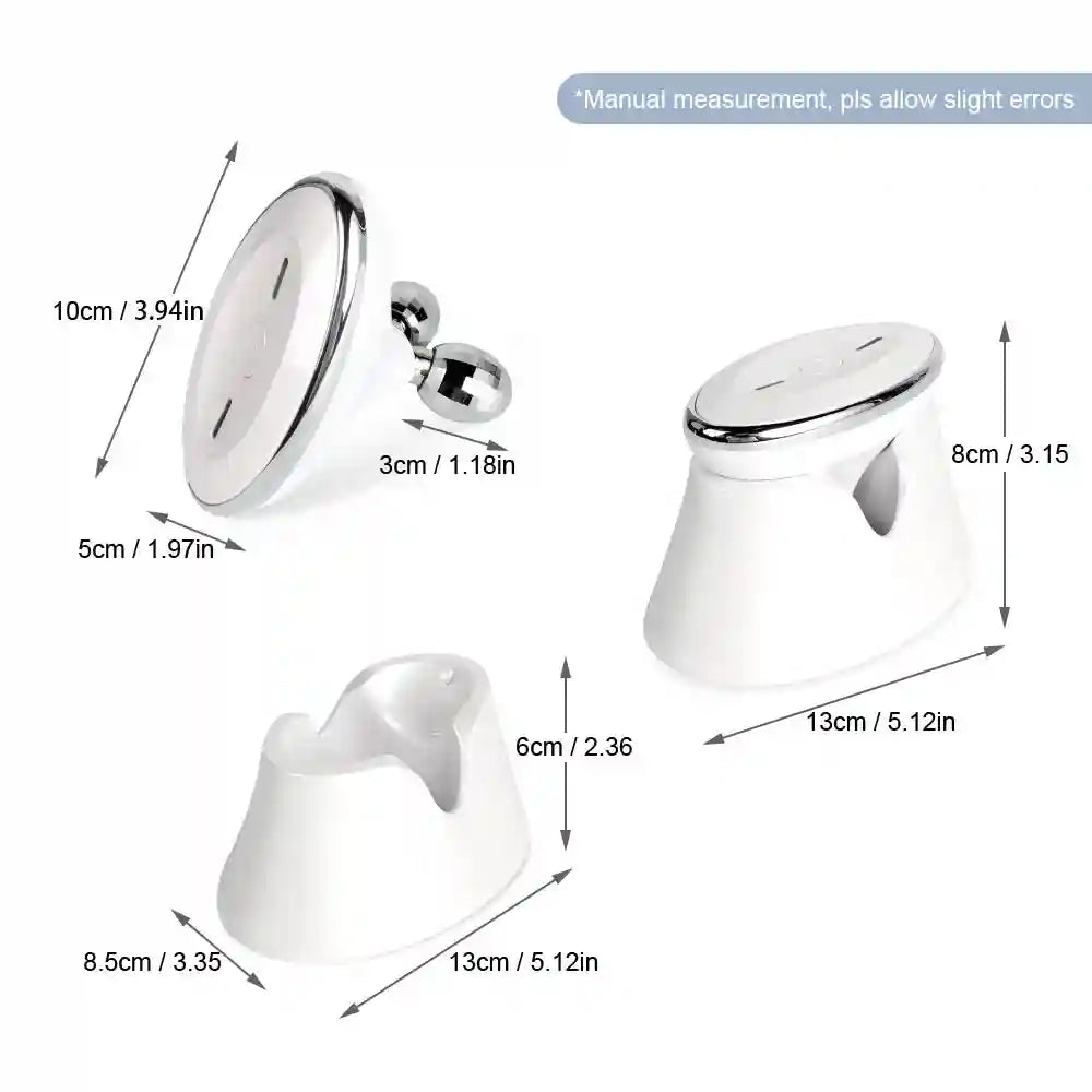 Microcurrent Face Roller Massager - V-Shape Facial Lift Tool (White) Massage Roller Tidesmit