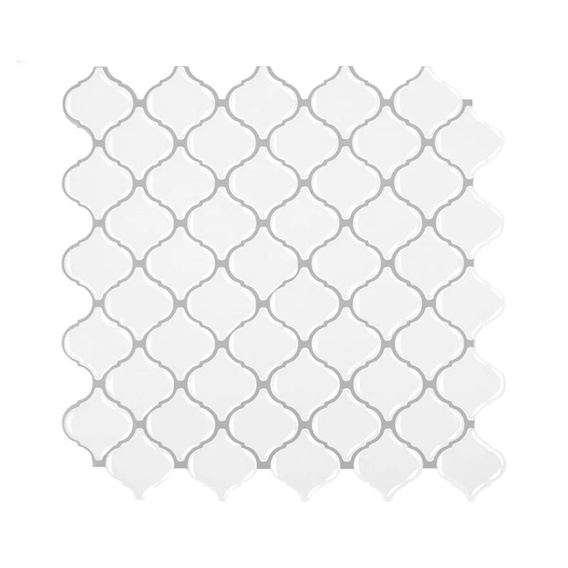 5/10PCS Self Adhesive Mosaic Vinyl Wall Tiles Stickers Wallpaper Gourd Shape 12X12Inch Brick Design for Kitchen Home Decoration