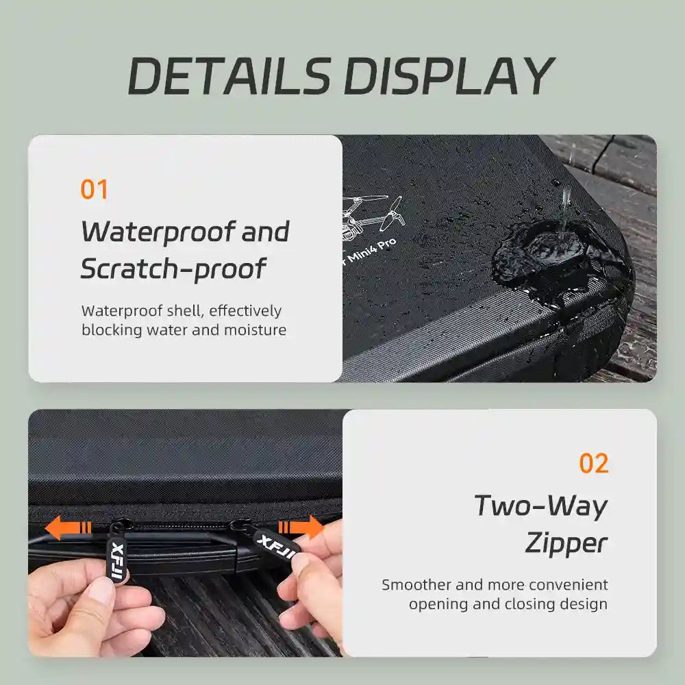 DJI Mini 4 Pro Hard EVA Carrying Case - Waterproof Travel Protection Tidesmit
