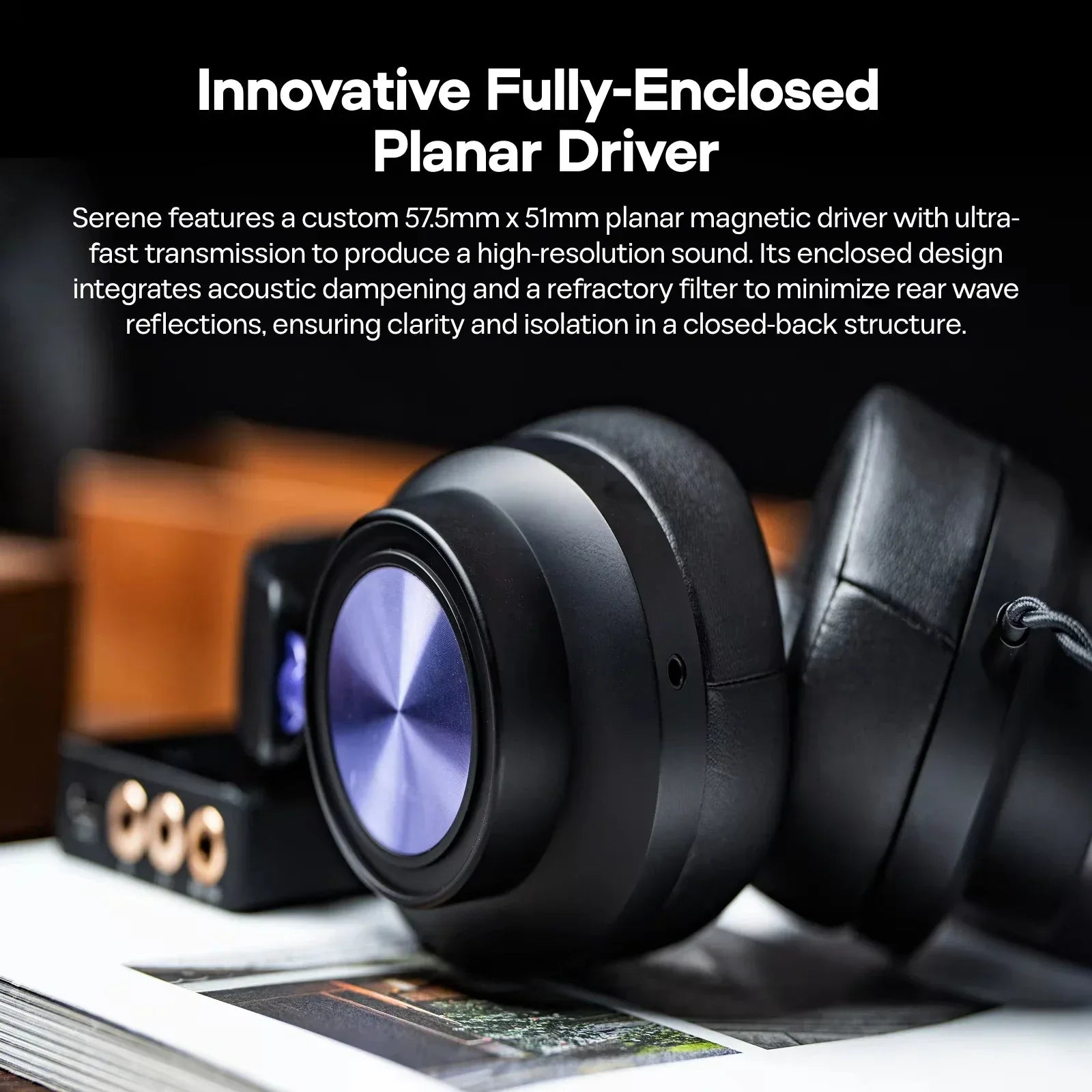 Planar Magnetic Headphones | Wired Hi-Res Audio Tidesmit Model-01 Tidesmit
