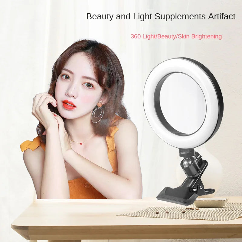 Clip-On 6-Inch LED Ring Light for Phone & Webcam - LED-001 Tidesmit