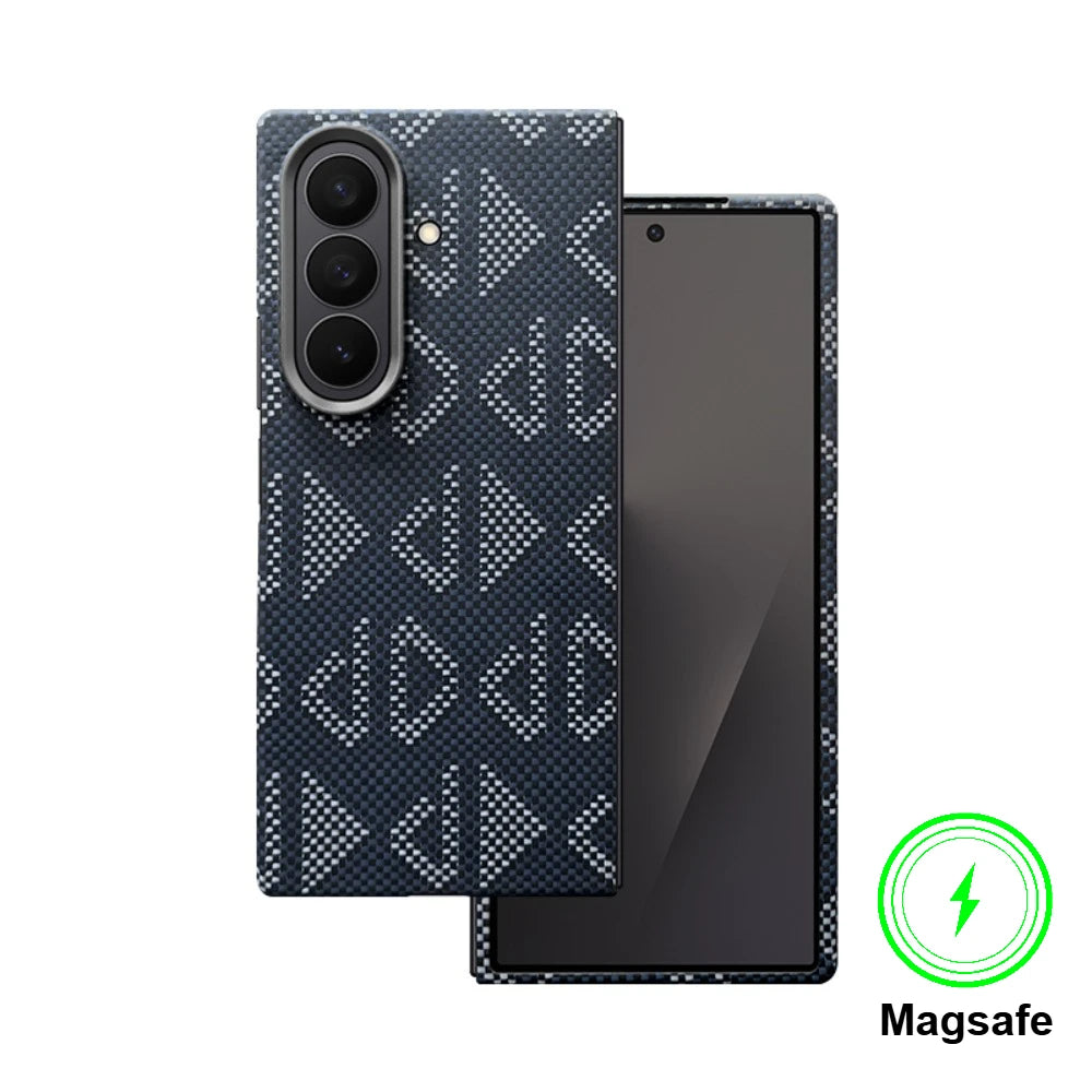 Galaxy Z Fold 7 Aramid Carbon Fiber Case with MagSafe Slim Fit Magsafe T4 Tidesmit