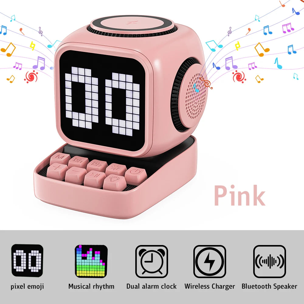 15W Fast Wireless Charger and Bluetooth Speaker | Tidesmit Audio Dock pink Tidesmit