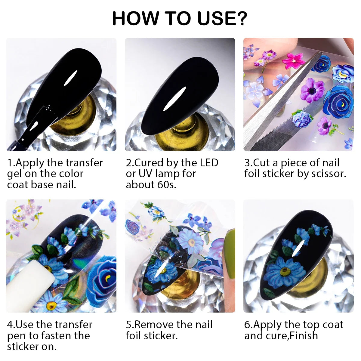 Transfer Foil Nail Gel Polish 7ml - Soak Off UV LED Art Varnish Permanent Makeup Machines Tidesmit