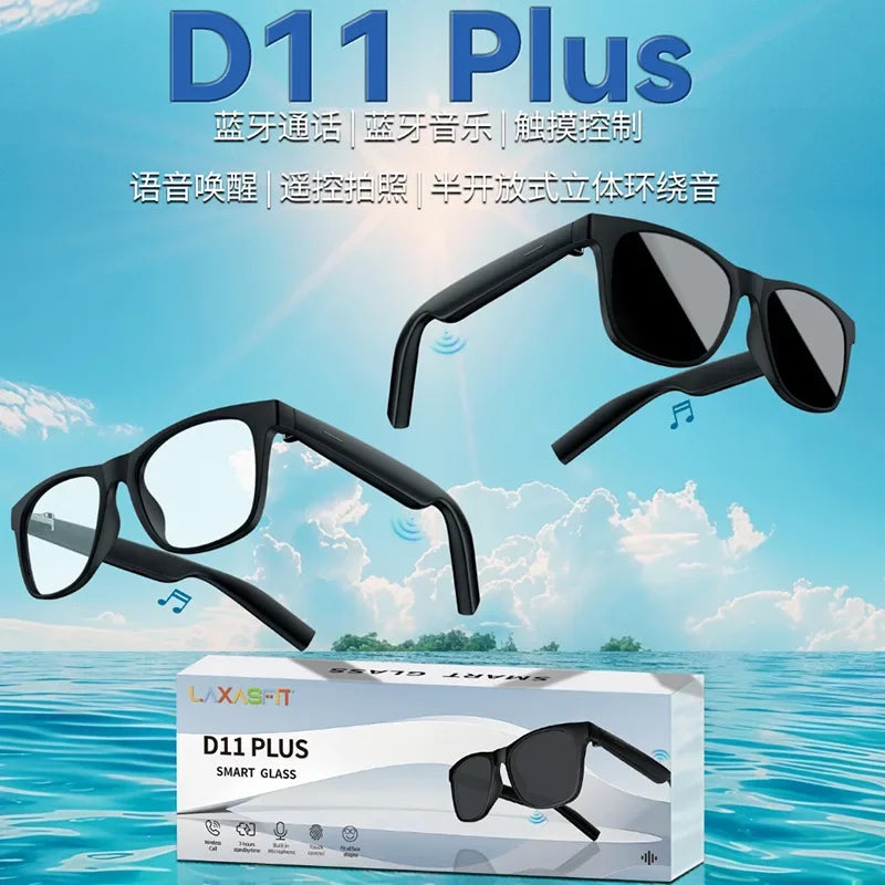 AI Smart Glasses with 4K Camera & Bluetooth Audio - Black by Tidesmit Tidesmit
