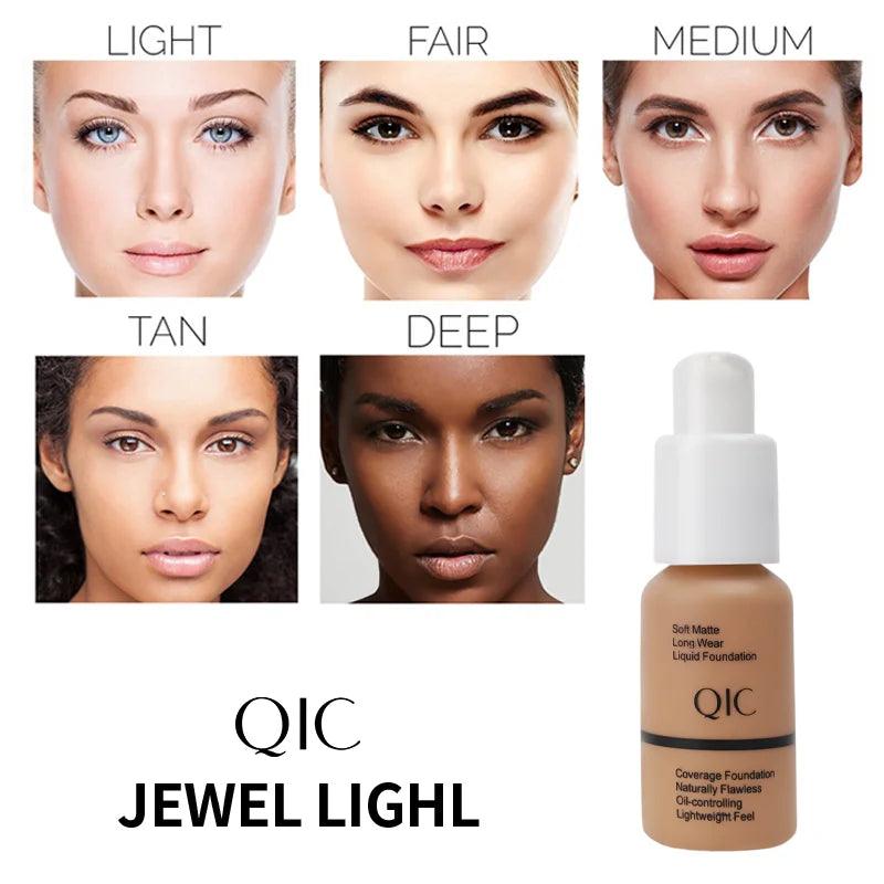 Tidesmit liquid foundation texture close-up showing oil-control matte finish and waterproof face makeup coverage