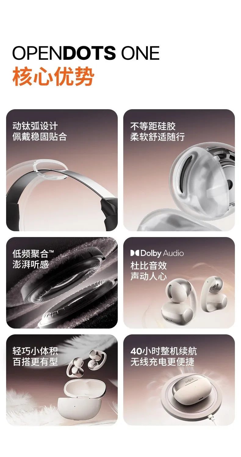 Open Ear Bluetooth Earbuds with Dolby Sound - Tidesmit Model 01 Tidesmit