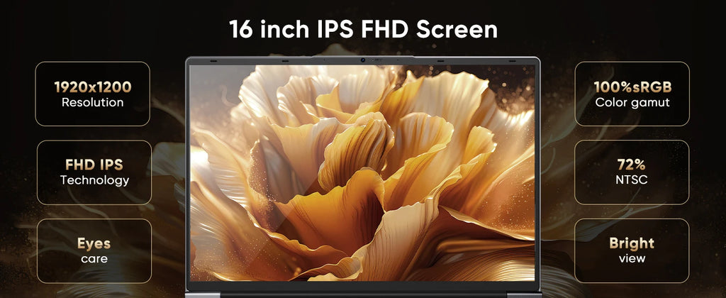 16" Laptop Computer Intel Core i5 Processor Win11 Pro Laptop 16GB RAM 512GB SSD 1920 x 1200 16:10 Display  with Backlit Keyboard