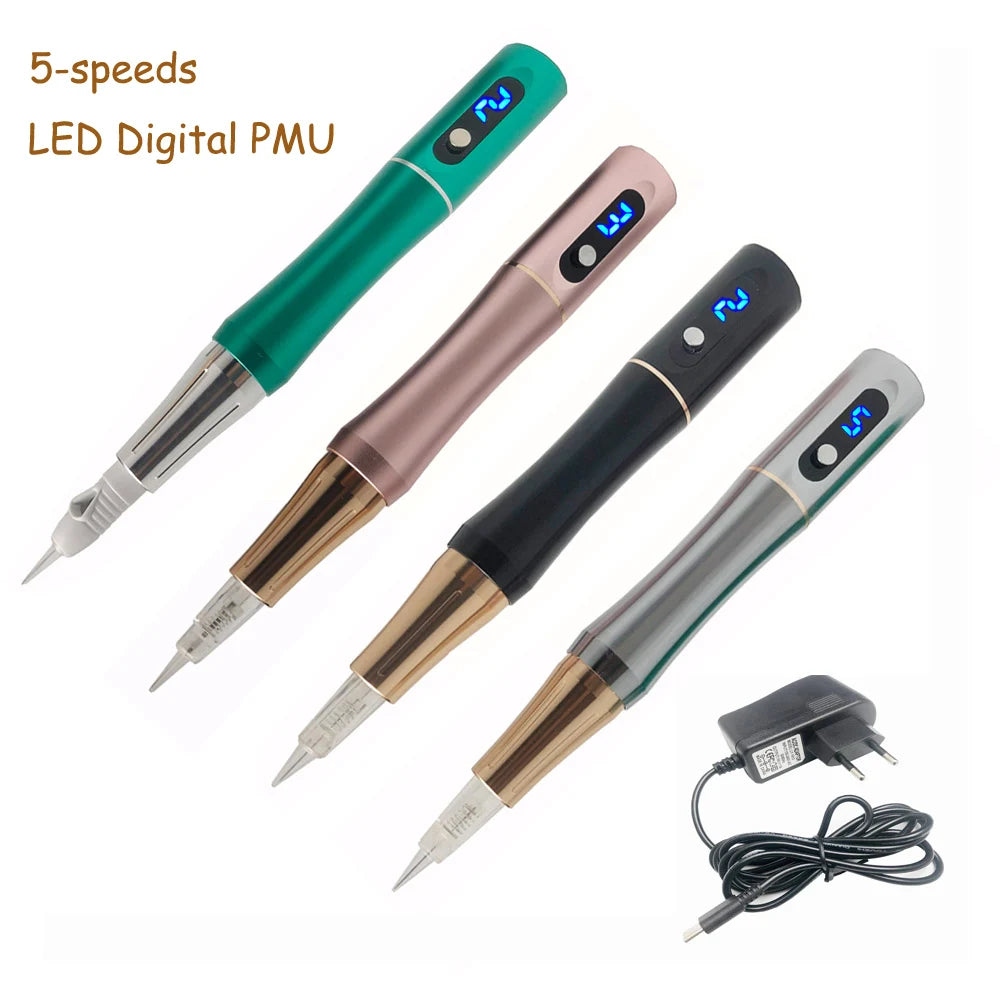 PMU Machine: Digital LED Rotary Permanent Makeup Device Kit Permanent Makeup Machines Tidesmit