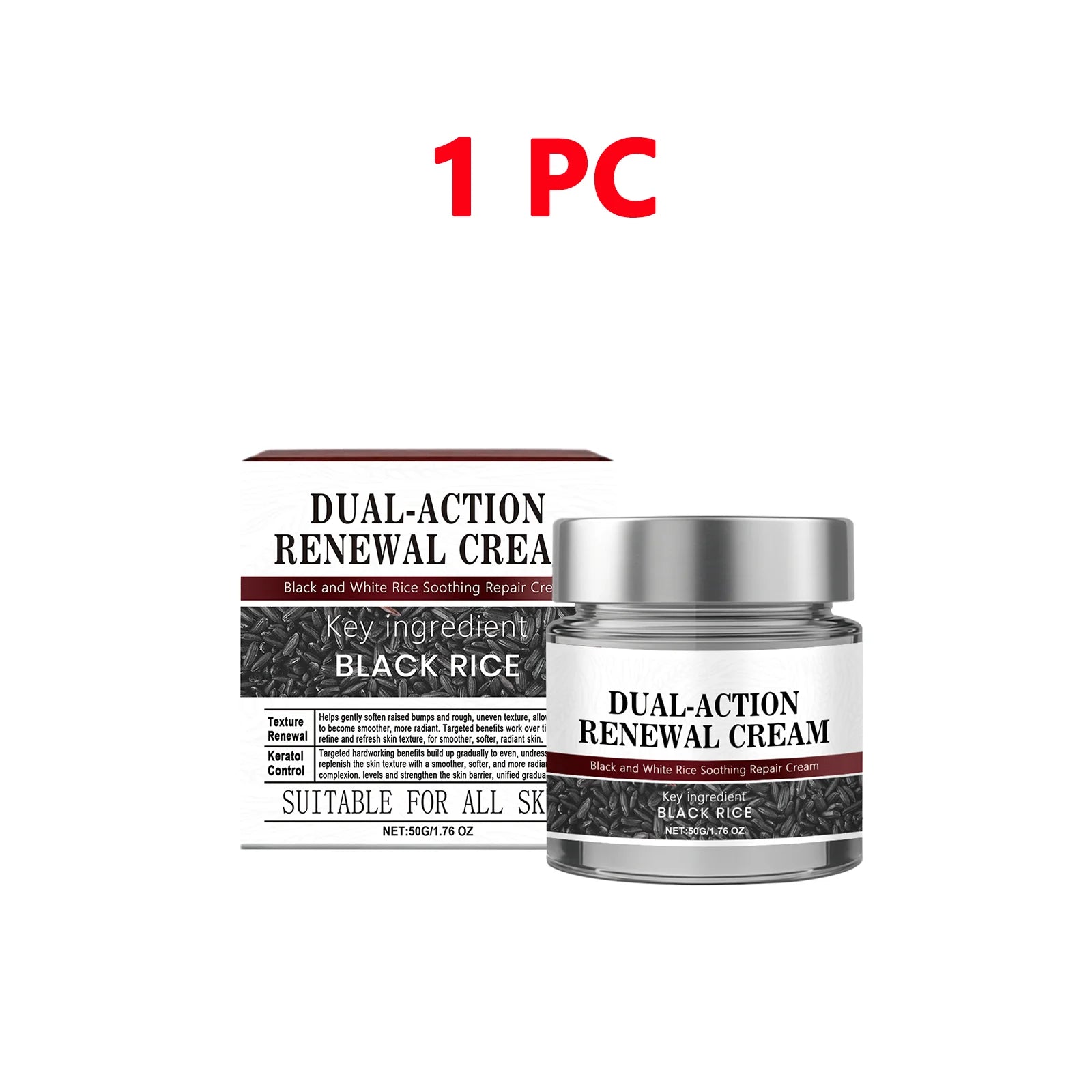 Black Rice Face & Body Scrub | Natural Exfoliator for Radiant Skin Scrubs Treatments 1pc Tidesmit