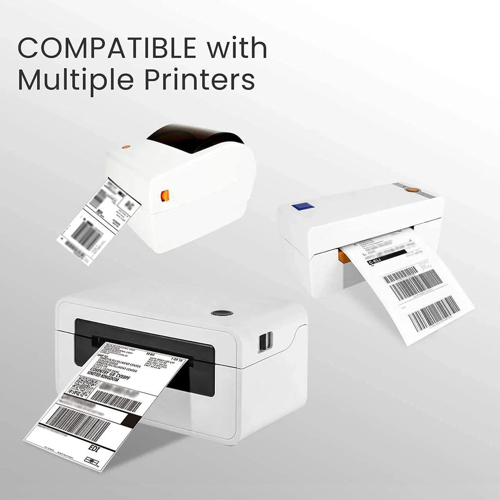 4x6 thermal shipping label paper compatible with multiple printers, barcode labels