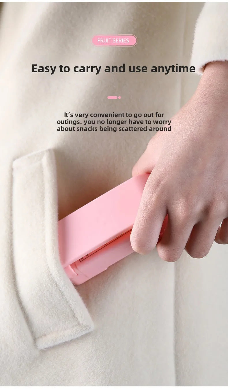 Mini Vacuum Sealer Machine Portable Food Sealer for Household Plastic Bag Sealing Snack Pack Fresh Keeping Moisture Proof