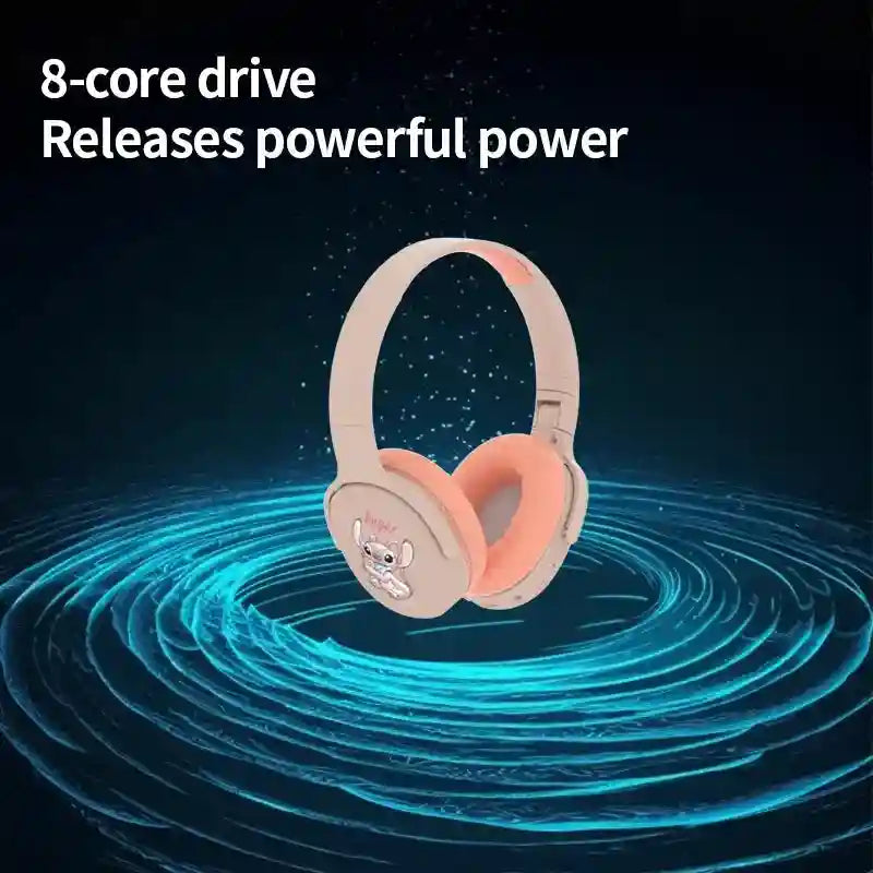 Disney Wireless Headphones - Noise Cancelling Over-Ear Kids Headset Tidesmit
