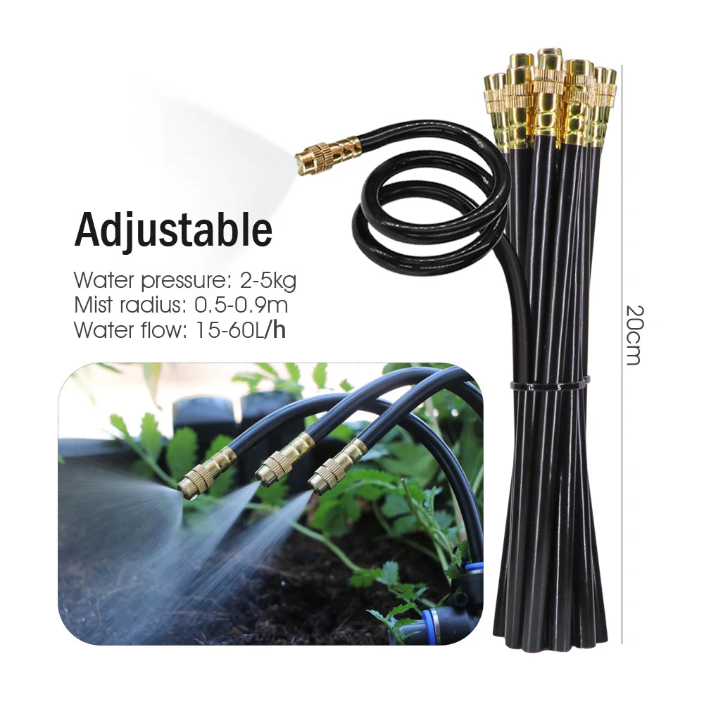 Intelligent Gardening Dual Zone Independent Controlled Timer Atomization Cooling System Kit Courtyard Automatic Watering Program