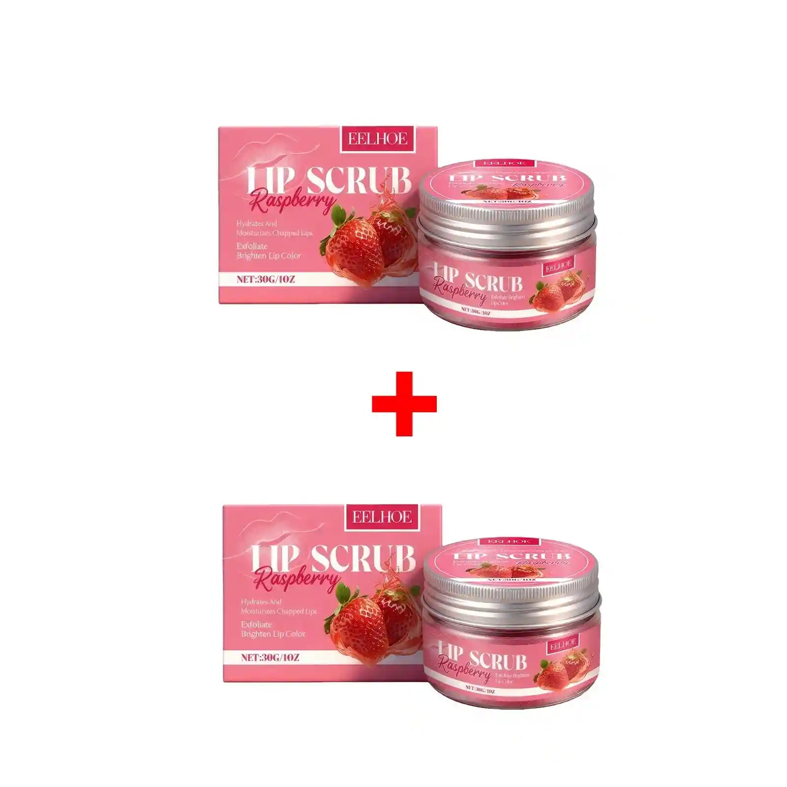 Strawberry Lip Scrub Exfoliating Balm | Moisturizing Lip Care 30g Lip Care 2PCS Tidesmit