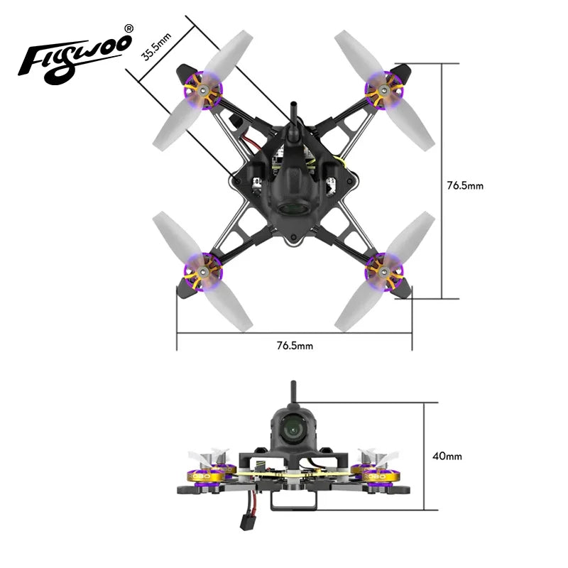 Flywoo Firefly Nano Tiny Drone 1S ELRS - Precision FPV Flight Control Tidesmit
